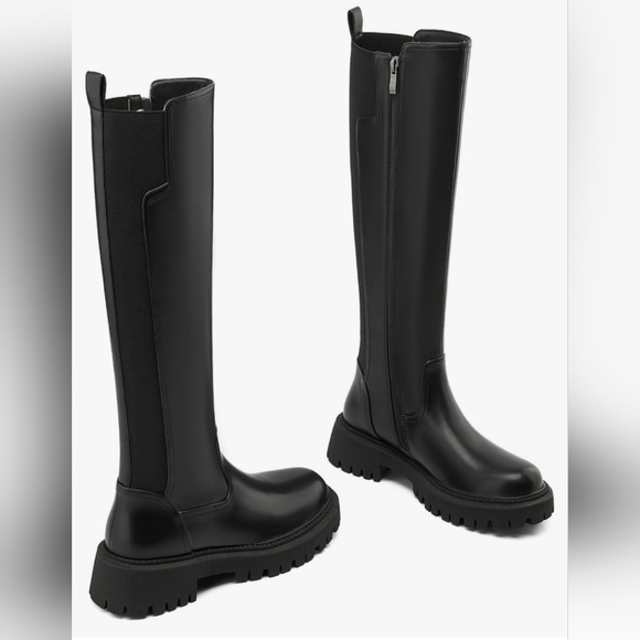 WOMEN'S KNEE HIGH BOOTS COMFORTABLE STRETCH LONG CALF BOOTS/ FASHION BOOTS - Picture 1 of 8